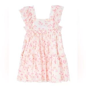 Brand New Baby Girl Floral Flutter Sleeve Dress with Diaper Cover Size 18M, NWT